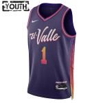 Maillot NBA Phoenix Suns Devin Booker Nike 2023-24 City Edition Violet Swingman - Enfant